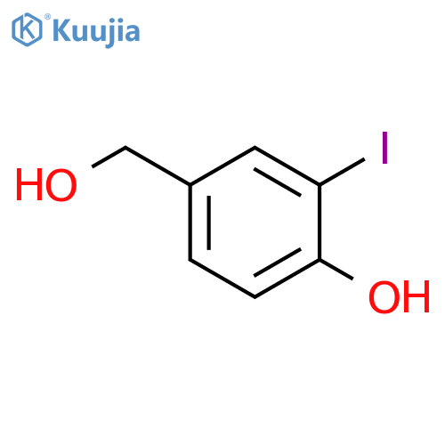 4-(hydroxymethyl)-2-iodophenol structure