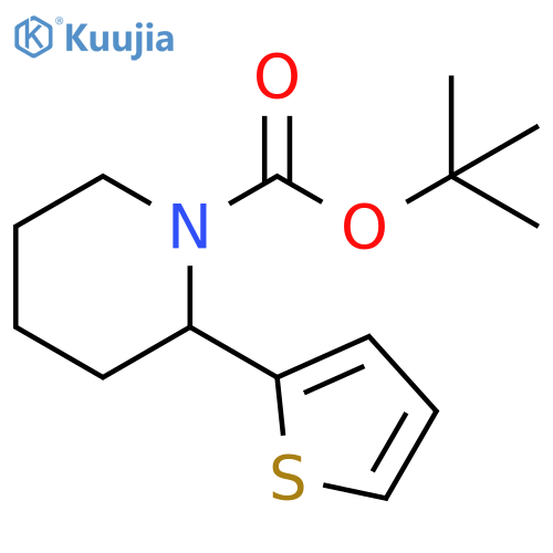 2-Thiophen-2-yl-piperidine-1-carboxylic acid tert-butyl ester structure