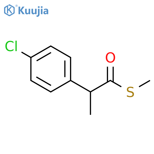 Benzeneethanethioic acid, 4-chloro-α-methyl-, S-methyl ester structure
