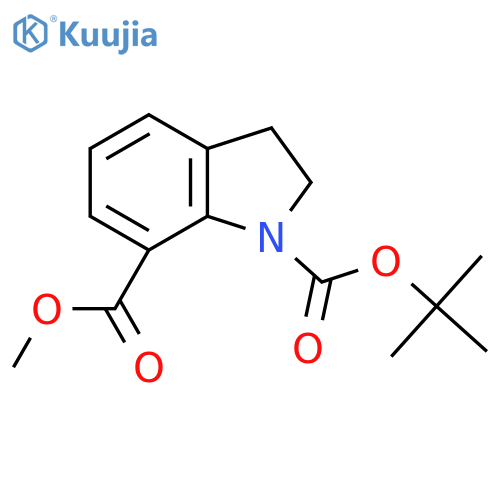 1-Tert-butyl 7-methyl indoline-1,7-dicarboxylate structure