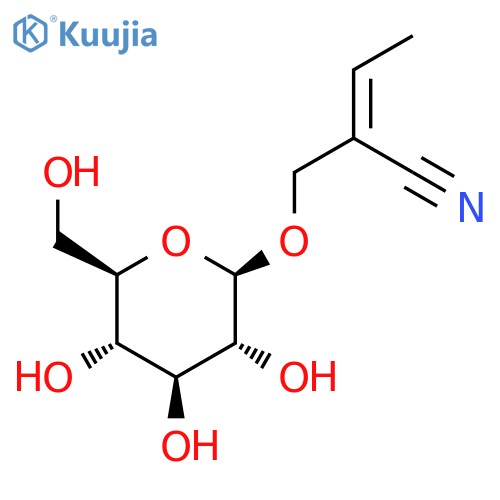 (2E)-2-[(beta-D-glucopyranosyloxy)methyl]but-2-enenitrile structure