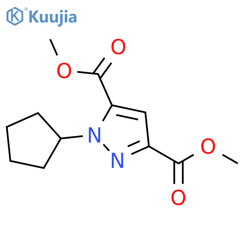 dimethyl 1-cyclopentyl-1H-pyrazole-3,5-dicarboxylate structure