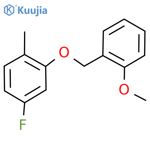 4-Fluoro-2-((2-methoxybenzyl)oxy)-1-methylbenzene structure