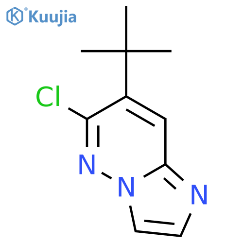 Imidazo[1,2-b]pyridazine, 6-chloro-7-(1,1-dimethylethyl)- structure