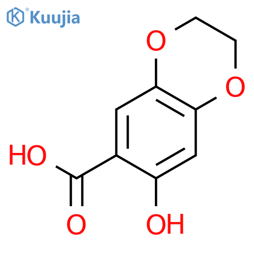 7-Hydroxy-1,4-benzodioxan-6-carboxylic Acid structure