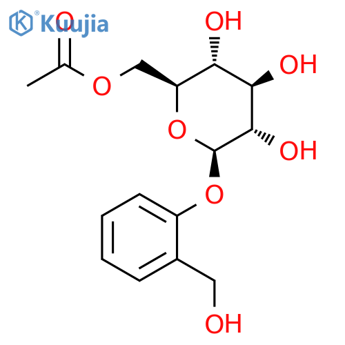 b-D-Glucopyranoside,2-(hydroxymethyl)phenyl, 6-acetate structure