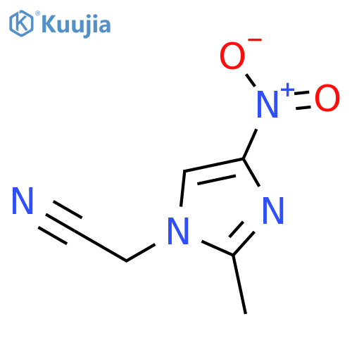 (2-methyl-4-nitro-1H-imidazol-1-yl)acetonitrile structure