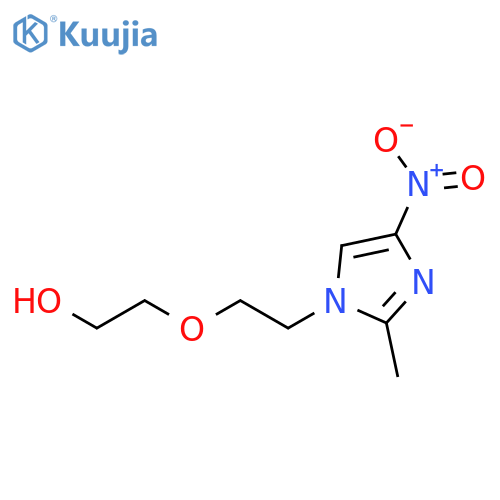 2-[2-(2-methyl-4-nitro-1H-imidazol-1-yl)ethoxy]ethanol structure