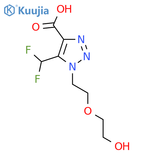 5-(difluoromethyl)-1-2-(2-hydroxyethoxy)ethyl-1H-1,2,3-triazole-4-carboxylic acid structure
