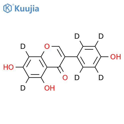 6,8-dideuterio-5,7-dihydroxy-3-(2,3,5,6-tetradeuterio-4-hydroxyphenyl)chromen-4-one structure