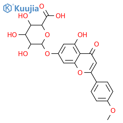 5,7-Dihydroxy-4'-methoxyflavone; 7-O-β-D-Galacturonopyranoside structure