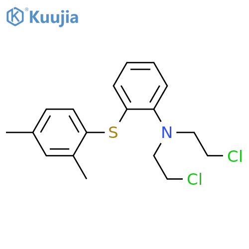 N,N-Bis(2-chloroethyl)-2-(2,4-dimethylphenyl)thio-benzenamine structure
