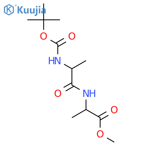 methyl (2S)-2-(2S)-2-{(tert-butoxy)carbonylamino}propanamidopropanoate structure