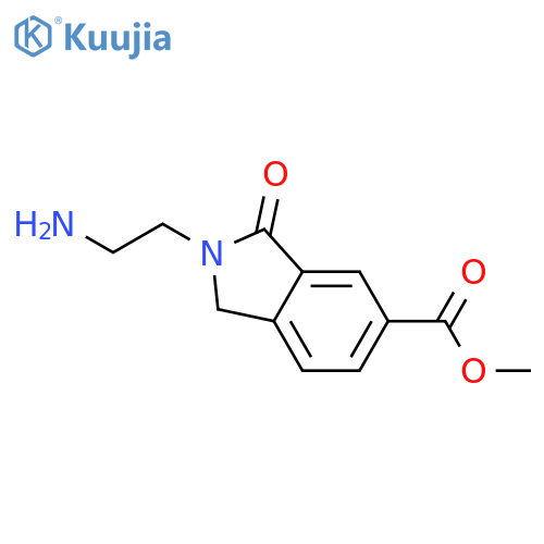 methyl 2-(2-aminoethyl)-3-oxo-2,3-dihydro-1H-isoindole-5-carboxylate structure