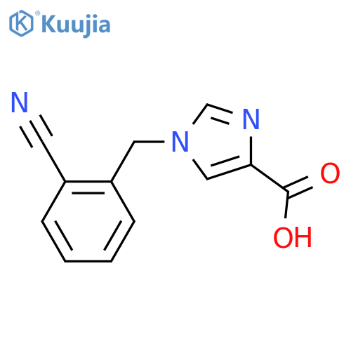 1-(2-cyanobenzyl)-1H-imidazole-4-carboxylic acid structure