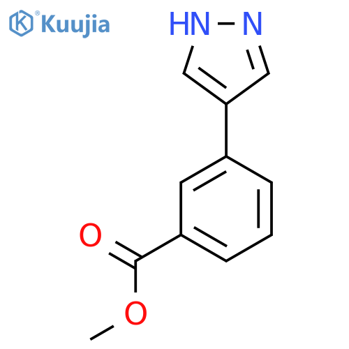 Methyl 3-(1H-pyrazol-4-yl)benzoate structure