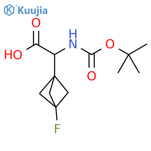 2-{[(tert-butoxy)carbonyl]amino}-2-{3-fluorobicyclo[1.1.1]pentan-1-yl}acetic acid structure