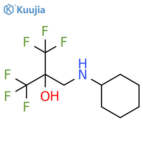 1,1,1,3,3,3-Hexafluoro-2-[(cyclohexylamino)methyl]-2-propanol structure