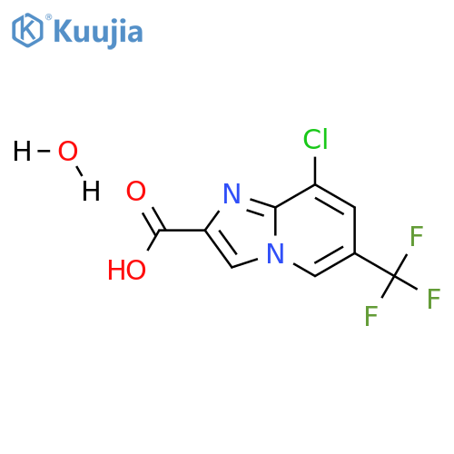 8-Chloro-6-(trifluoromethyl)imidazo[1,2-a]pyridine-2-carboxylic acid hydrate structure