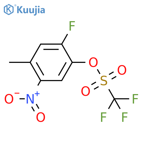 2-Fluoro-4-methyl-5-nitrophenyl trifluoromethanesulphonate structure