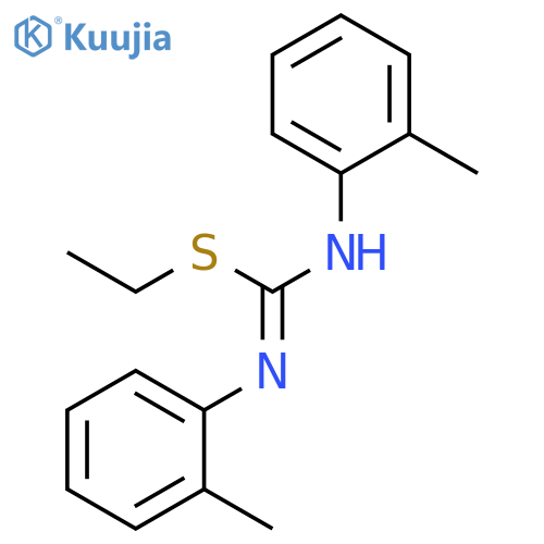 Carbamimidothioic acid, N,N'-bis(2-methylphenyl)-, ethyl ester structure
