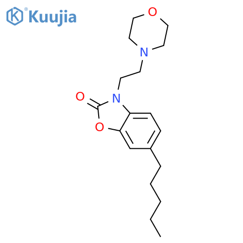 2(3H)-BENZOXAZOLONE, 3-[2-(4-MORPHOLINYL)ETHYL]-6-PENTYL- structure