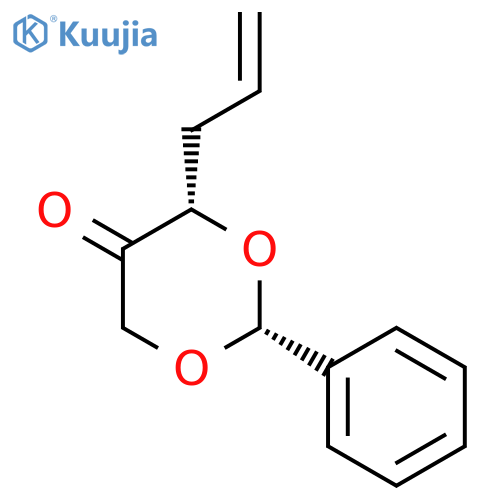 1,3-Dioxan-5-one, 2-phenyl-4-(2-propenyl)-, (2R,4S)-rel- structure