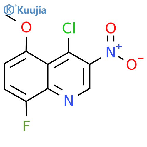 4-Chloro-8-fluoro-5-methoxy-3-nitroquinoline structure