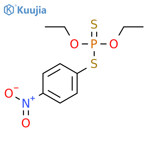 Phosphorodithioic acid, O,O-diethyl S-(4-nitrophenyl) ester structure