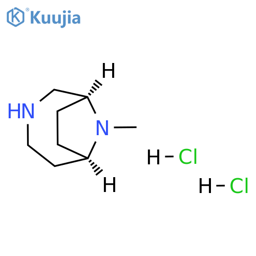 (1R,6S)-9-methyl-4,9-diazabicyclo[4.2.1]nonane:dihydrochloride structure