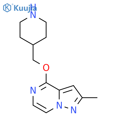 4-[({2-Methylpyrazolo[1,5-a]pyrazin-4-yl}oxy)methyl]piperidine structure