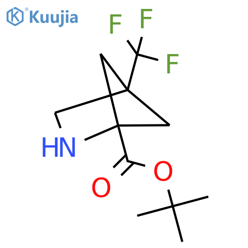 Tert-butyl 4-(trifluoromethyl)-2-azabicyclo[2.1.1]hexane-1-carboxylate structure
