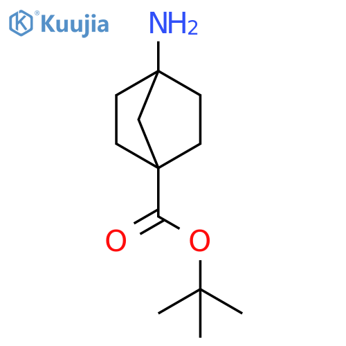 Bicyclo[2.2.1]heptane-1-carboxylic acid, 4-amino-, 1,1-dimethylethyl ester structure
