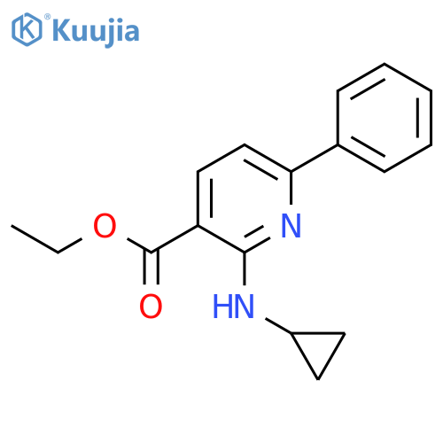 Ethyl 2-(cyclopropylamino)-6-phenylpyridine-3-carboxylate structure