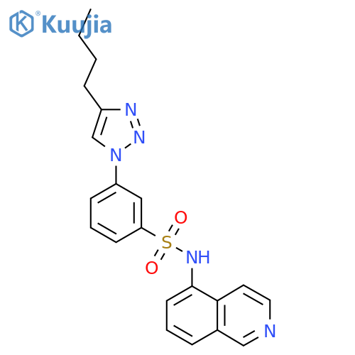 3-(4-butyl-1H-1,2,3-triazol-1-yl)-N-(isoquinolin-5-yl)benzene-1-sulfonamide structure