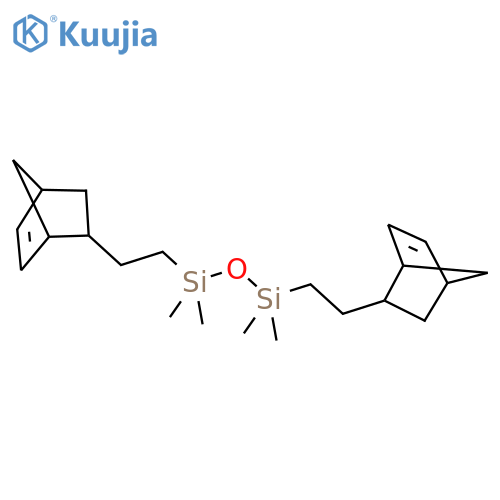 1,1,3,3-tetramethyl-1,3-bis[2-(5-norbornen-2-yl)ethyl]disiloxane structure