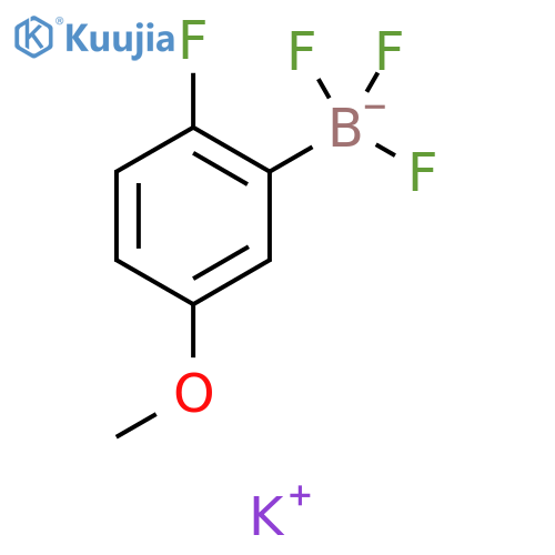 potassium trifluoro(2-fluoro-5-methoxyphenyl)boranuide structure