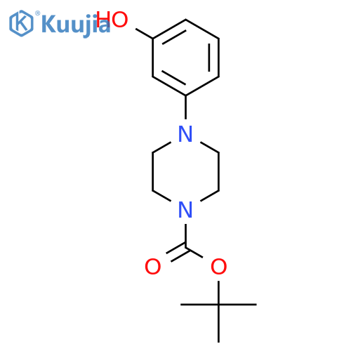 tert-butyl 4-(3-hydroxyphenyl)piperazine-1-carboxylate structure