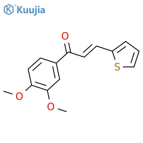 (2E)-1-(3,4-dimethoxyphenyl)-3-(thiophen-2-yl)prop-2-en-1-one structure