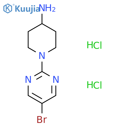 1-(5-Bromopyrimidin-2-yl)piperidin-4-amine dihydrochloride structure