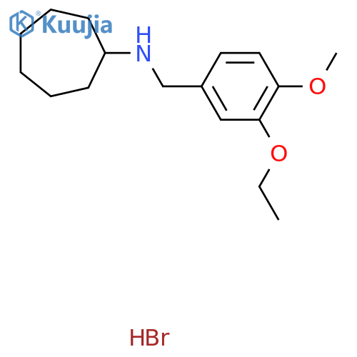 N-(3-ethoxy-4-methoxybenzyl)cycloheptanamine hydrobromide structure