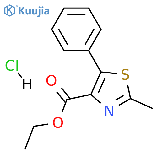 ethyl 2-methyl-5-phenyl-1,3-thiazole-4-carboxylate hydrochloride structure