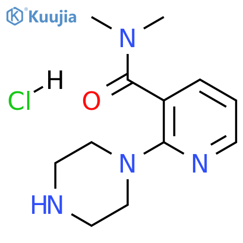 N,N-Dimethyl-2-(piperazin-1-yl)nicotinamide hydrochloride structure