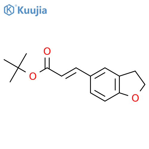 tert-butyl (2E)-3-(2,3-dihydro-1-benzofuran-5-yl)prop-2-enoate structure