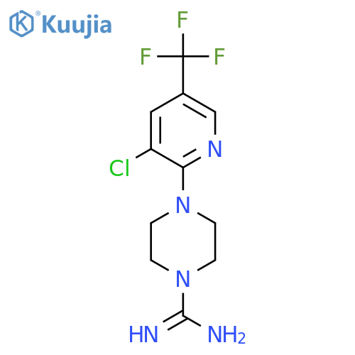 4-[3-Chloro-5-(trifluoromethyl)pyridin-2-yl]piperazine-1-carboximidamide structure