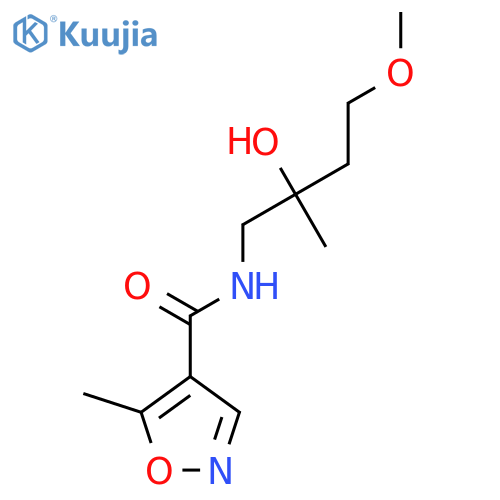 N-(2-hydroxy-4-methoxy-2-methylbutyl)-5-methyl-1,2-oxazole-4-carboxamide structure