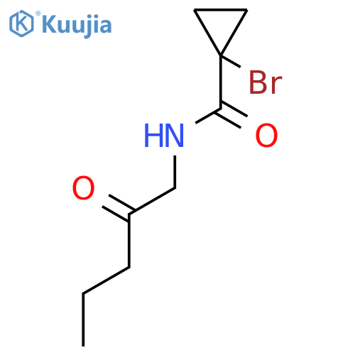 Cyclopropanecarboxamide, 1-bromo-N-(2-oxopentyl)- structure