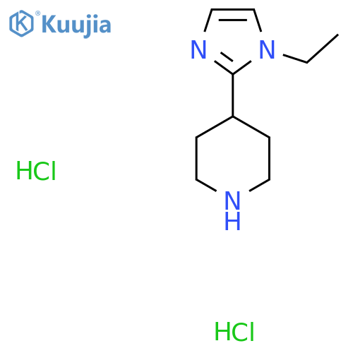 4-(1-Ethyl-1H-imidazol-2-yl)piperidine dihydrochloride structure