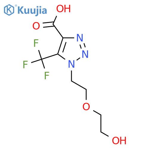 1-2-(2-hydroxyethoxy)ethyl-5-(trifluoromethyl)-1H-1,2,3-triazole-4-carboxylic acid structure