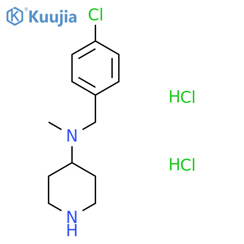N-(4-Chlorobenzyl)-N-methylpiperidin-4-amine dihydrochloride structure